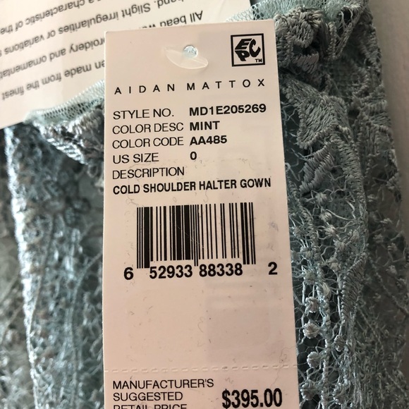 Aidan Mattox- Stunning shimmering halter gown – NWT-Prom or Wedding - Picture 6 of 11